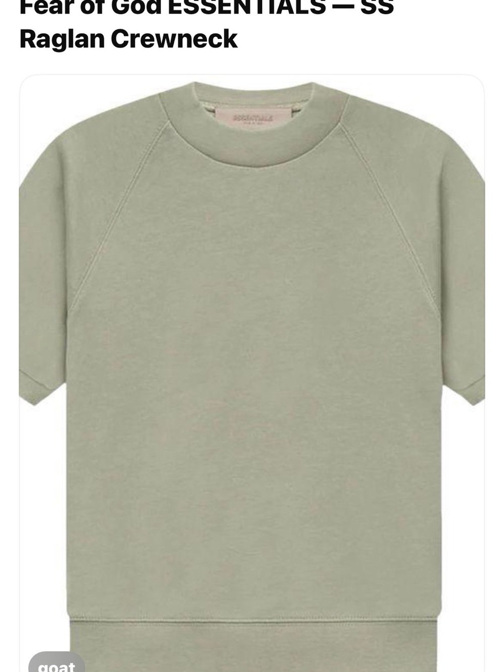 Essentials unisex Short-Sleeve Raglan Crewneck — taupe grey